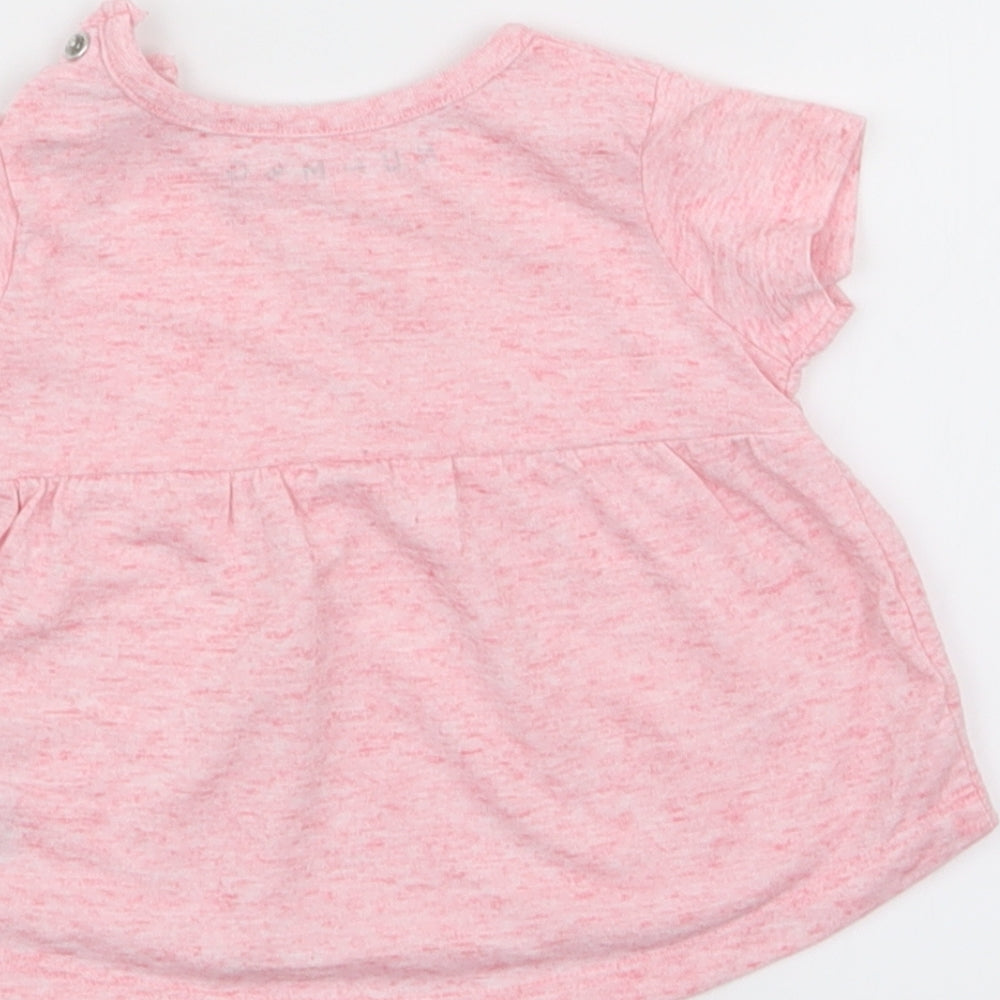 Nutmeg Girls Pink   T-Shirt Dress  Size 0-3 Months