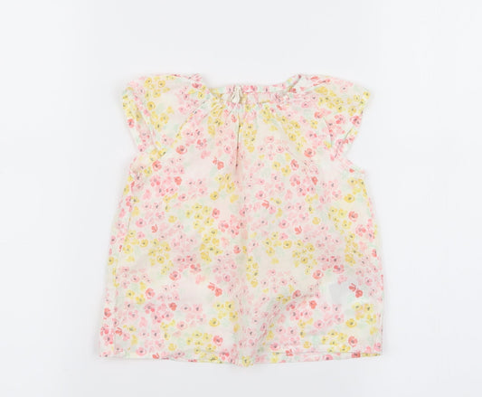 H&M Girls Multicoloured Floral  Basic Blouse Size 12 Months
