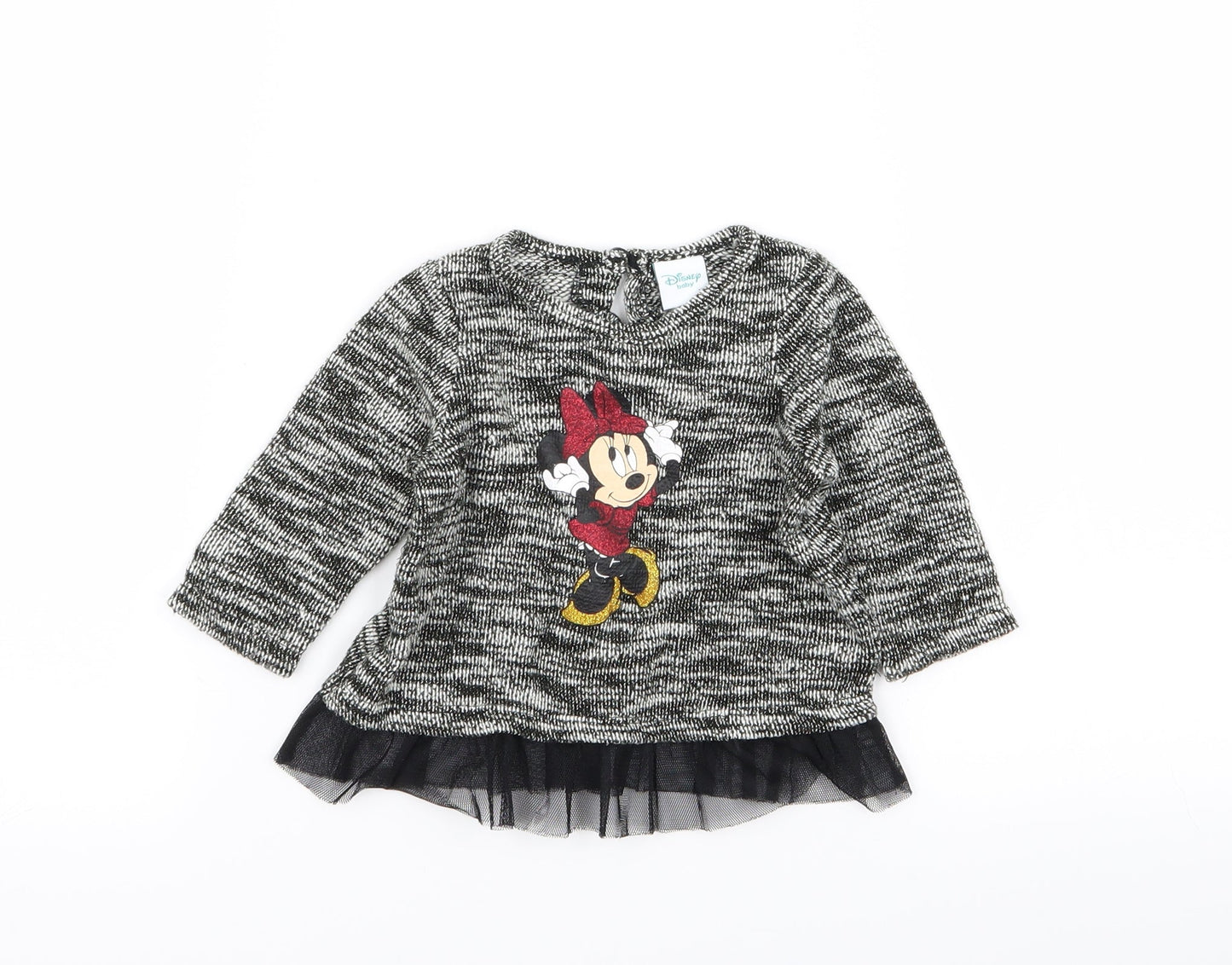 Disney Girls Grey   Pullover Jumper Size 3-6 Months