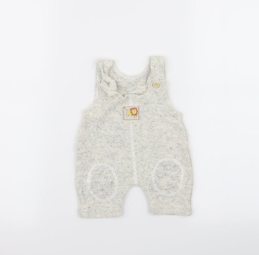 Asda George Baby Beige   Dungaree One-Piece Size 0-3 Months