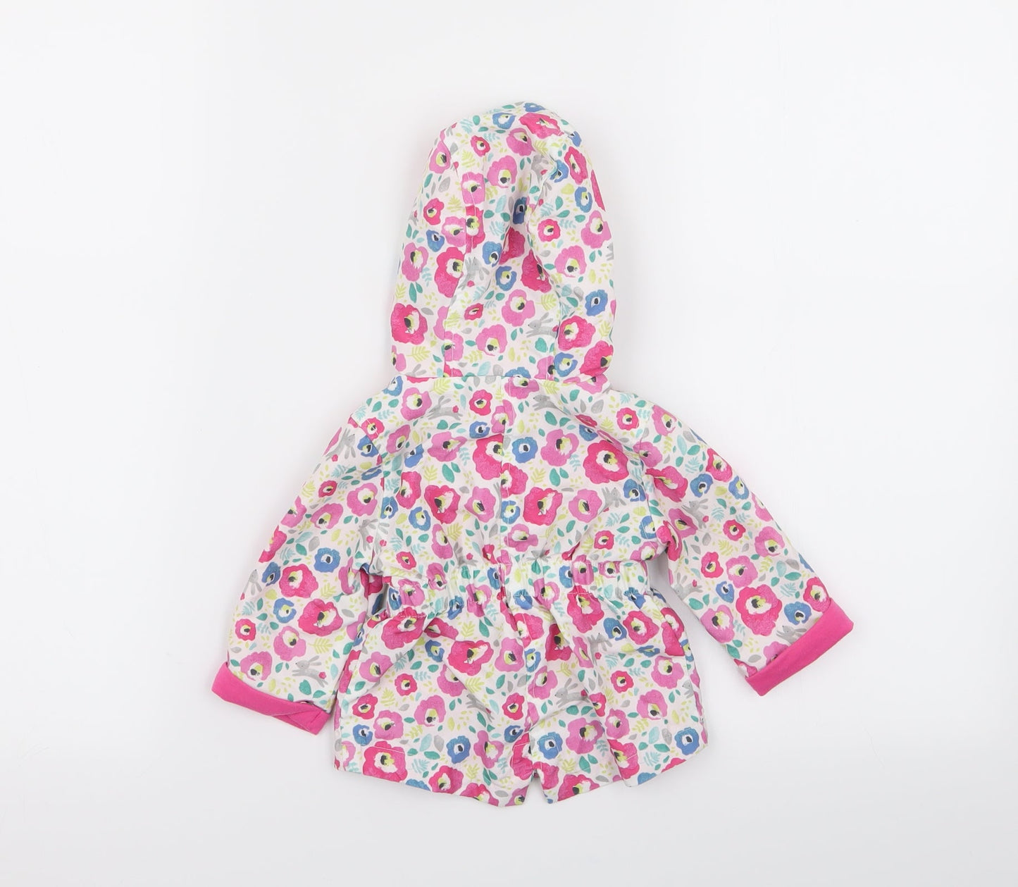 F&F Girls Multicoloured Floral  Basic Coat Coat Size 0-3 Months