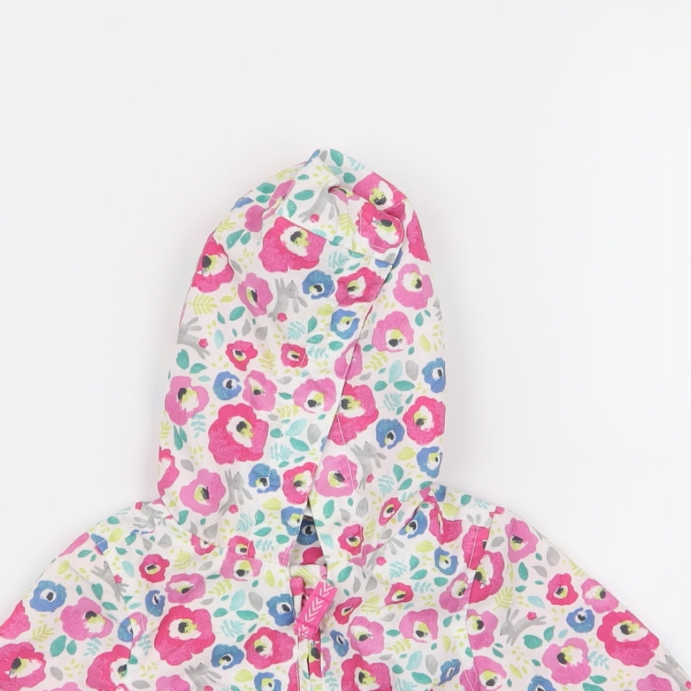 F&F Girls Multicoloured Floral  Basic Coat Coat Size 0-3 Months
