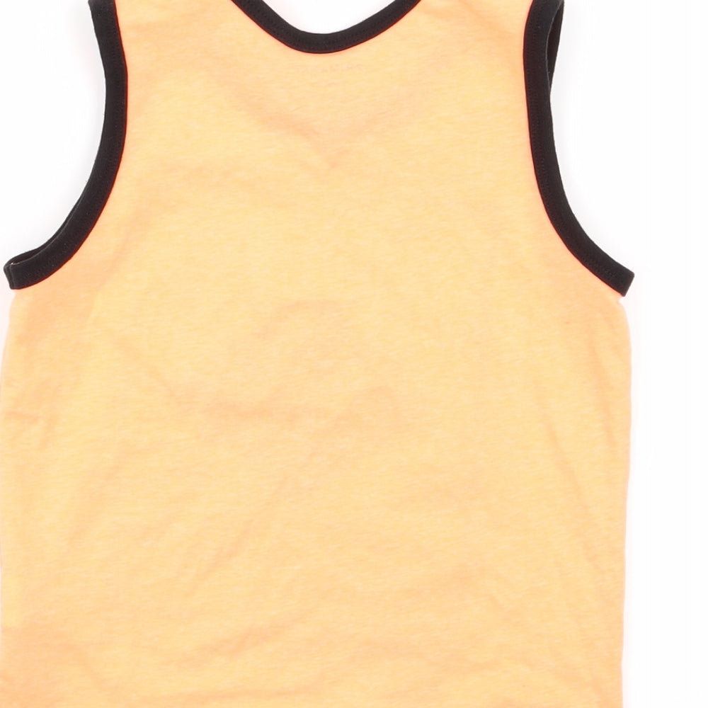 Primark Boys Orange   Basic Tank Size 4-5 Years