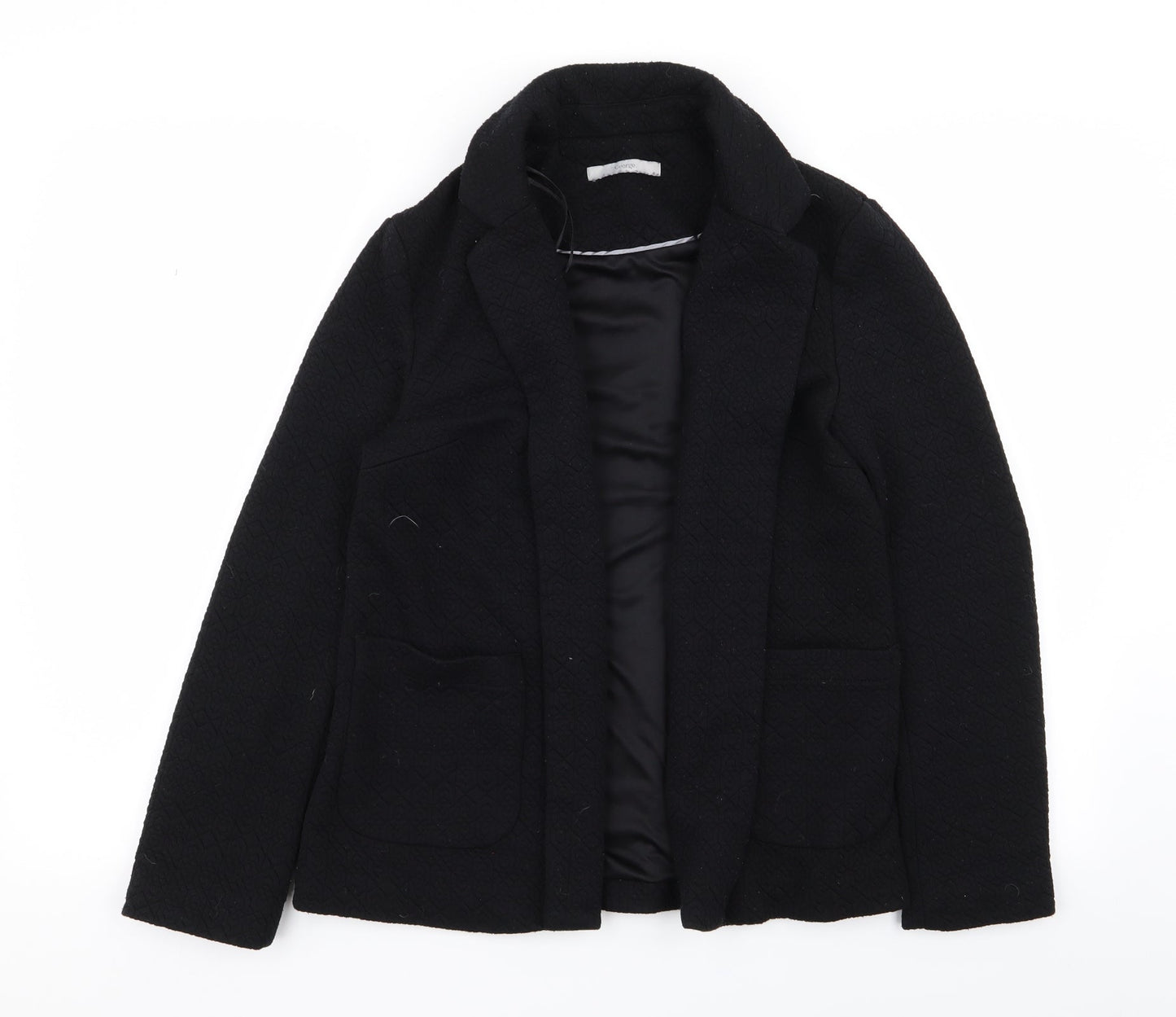 Asda George Womens Black Geometric  Jacket Blazer Size 10
