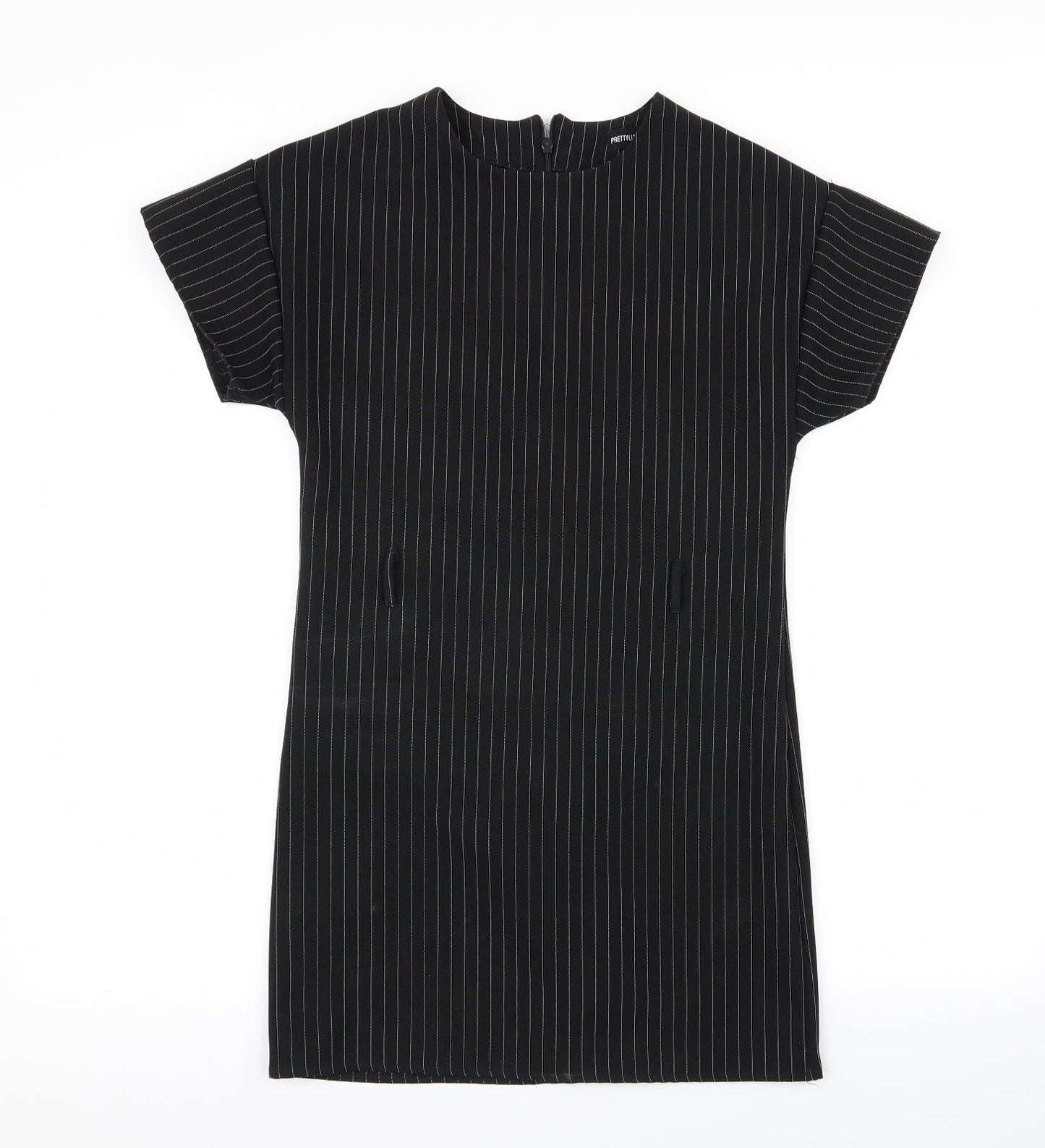 PLT Womens Black Striped  A-Line  Size 6