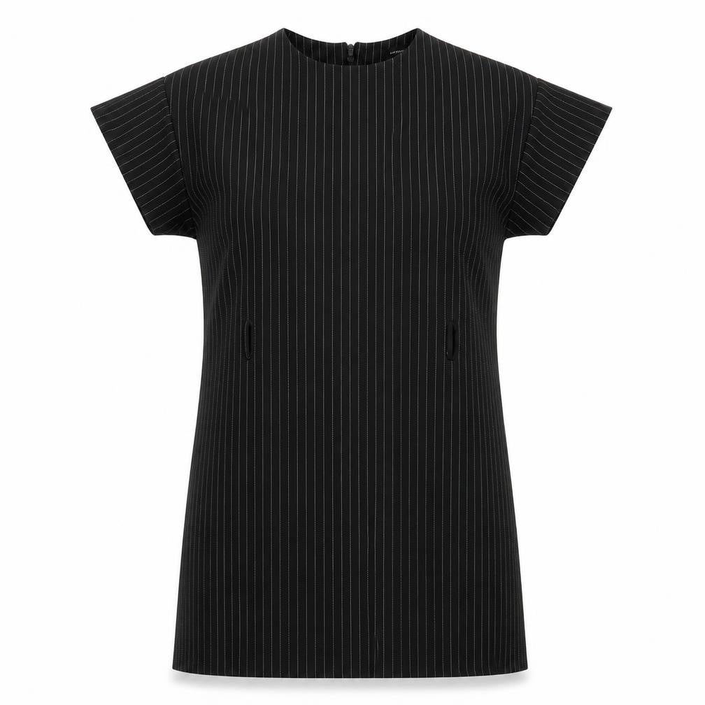 PLT Womens Black Striped  A-Line  Size 6