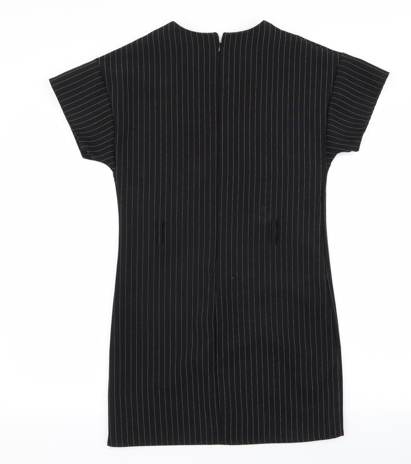 PLT Womens Black Striped  A-Line  Size 6