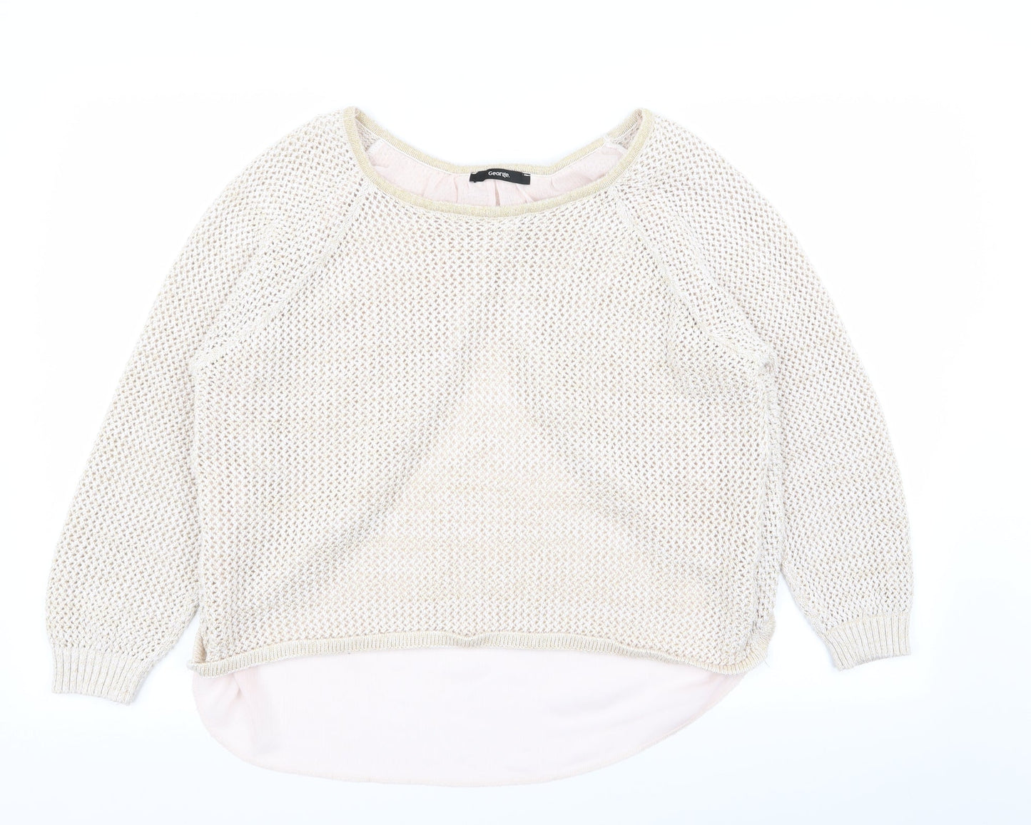 Asda George Womens Beige   Pullover Jumper Size 18