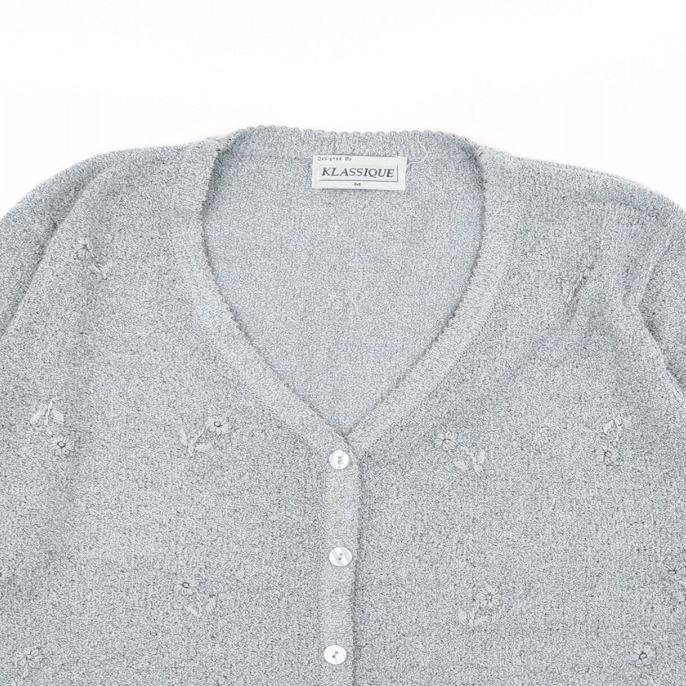 klassique Womens Blue   Cardigan Jumper Size M