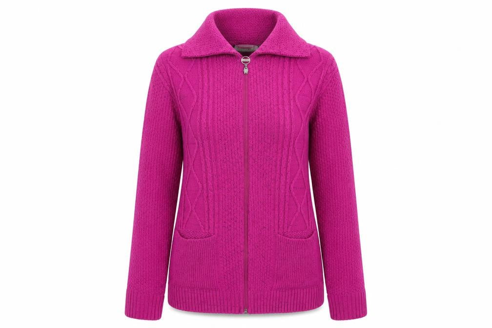 glimpse Womens Pink   Full Zip Jumper Size L