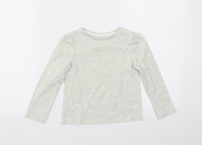 Additional front view of Tu girls’ grey basic t-shirt, size 2-3, years
