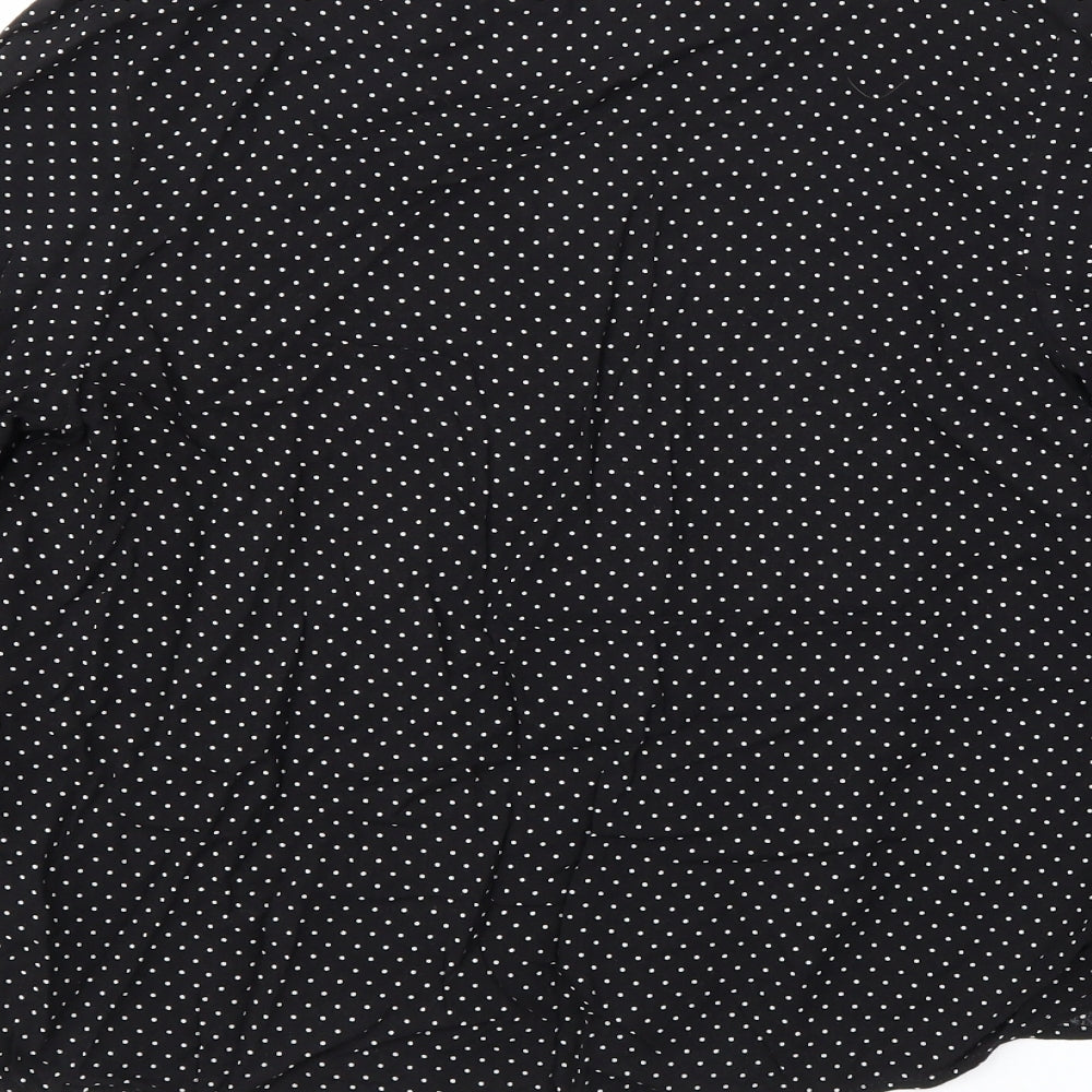 H&M Womens Black Polka Dot  Basic Blouse Size 6