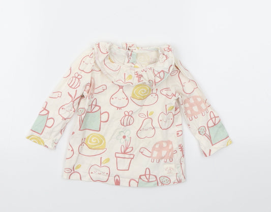 George Girls Multicoloured Animal Print  Basic T-Shirt Size 3-6 Months