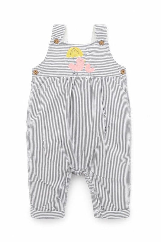 m&s Girls Grey Striped  Babygrow One-Piece Size 3-6 Months