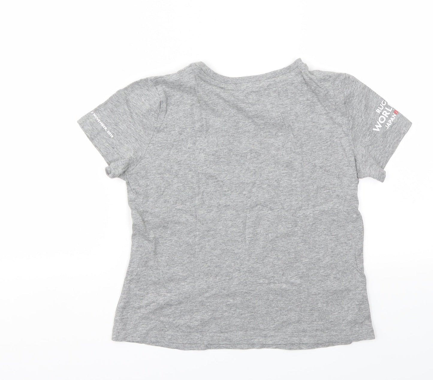 WORLD CUP Boys Grey   Basic T-Shirt Size 8-9 Years