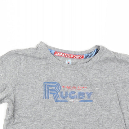 WORLD CUP Boys Grey   Basic T-Shirt Size 8-9 Years
