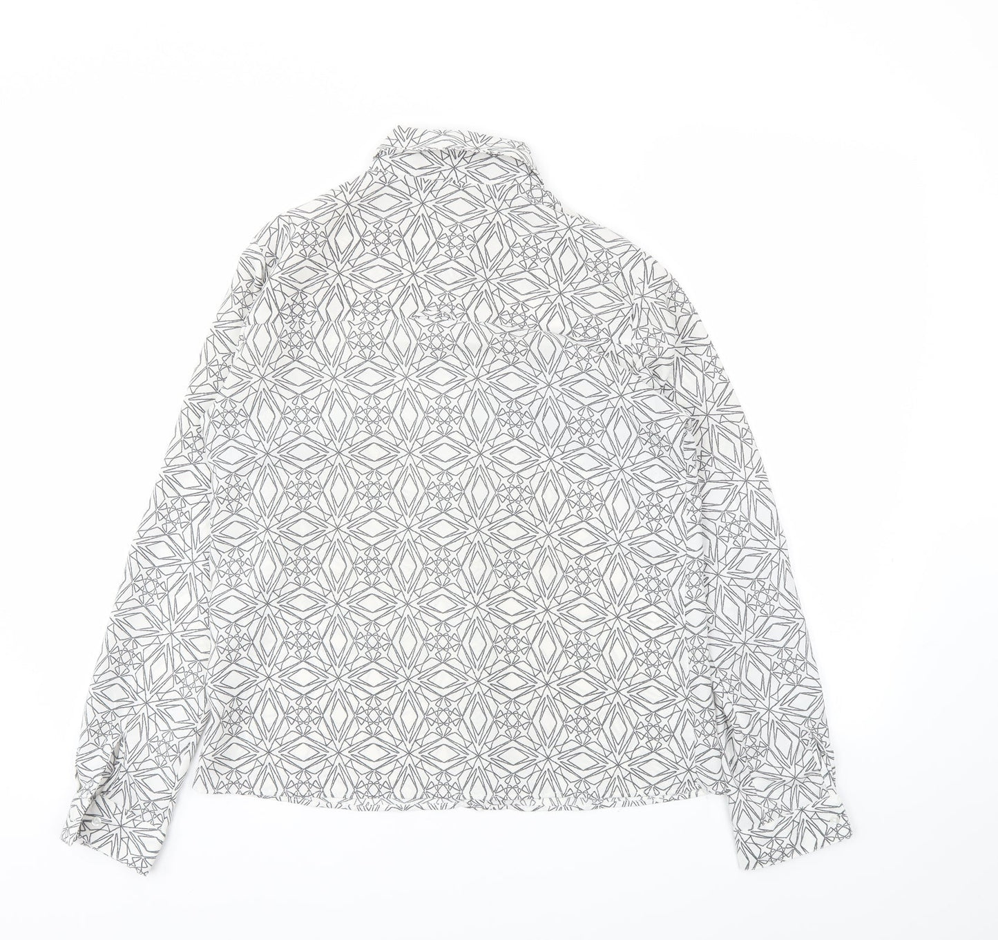 Preworn Womens Multicoloured Geometric  Basic Blouse Size 8