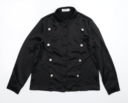 Preloved Senes Womens Black   Basic Button-Up Size M - Front