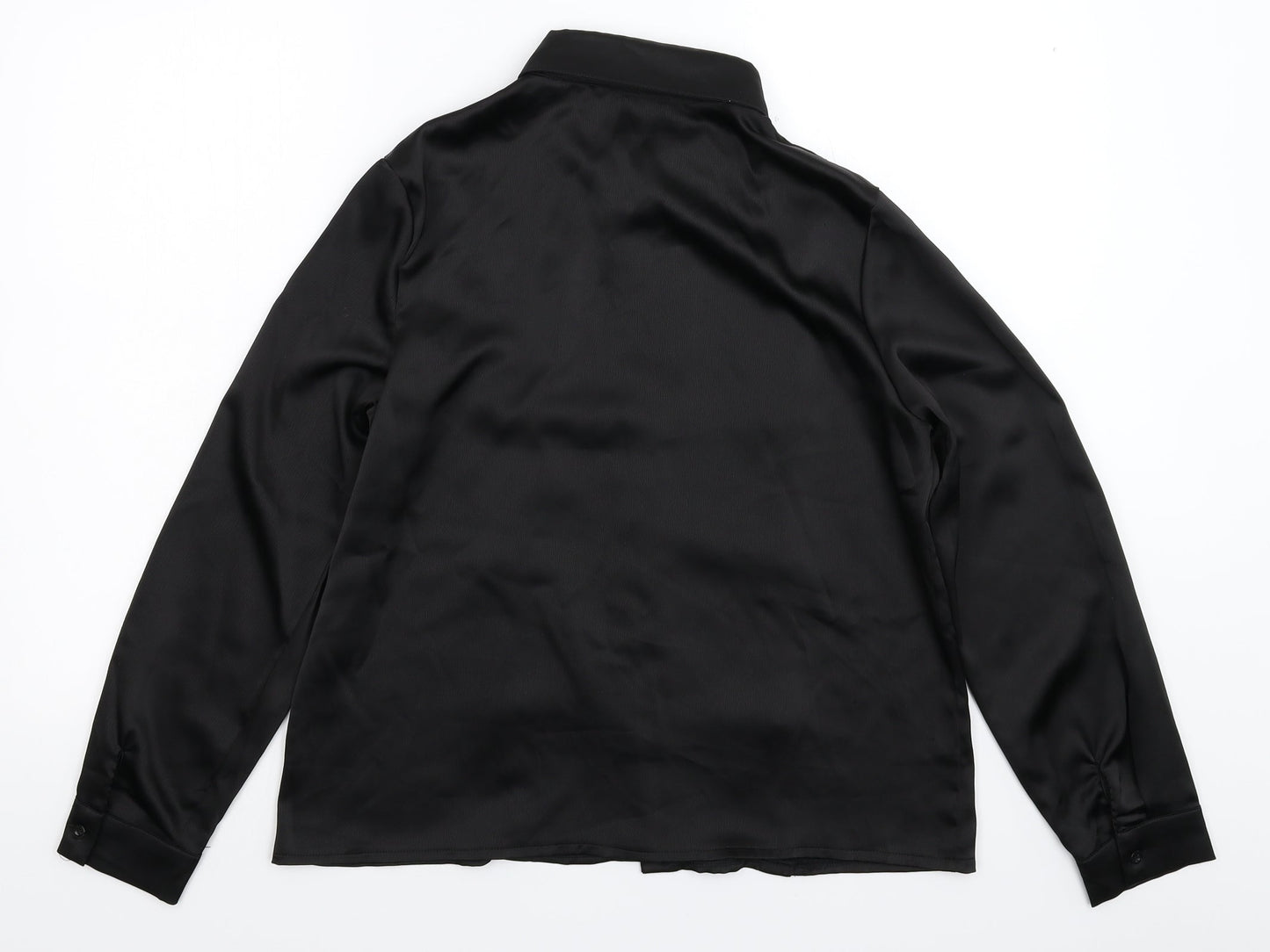 Senes Womens Black   Basic Button-Up Size M