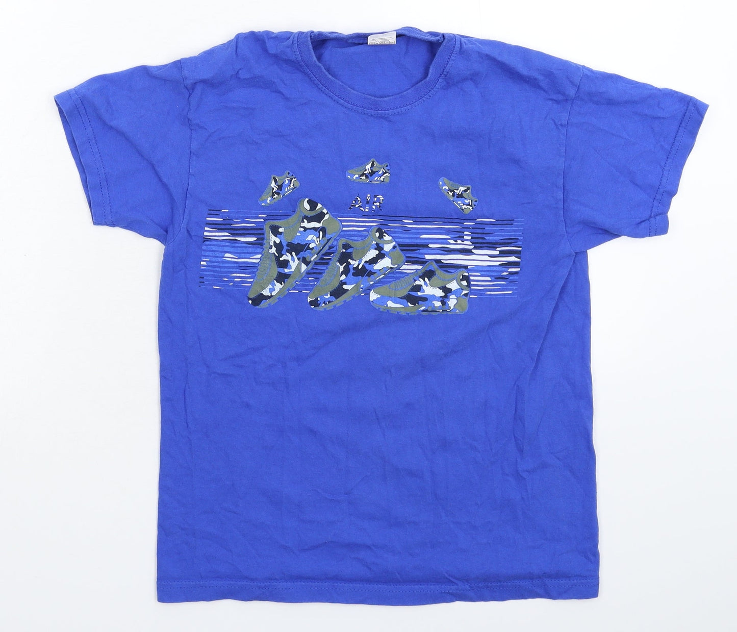 Preworn Boys Blue   Basic T-Shirt Size 10-11 Years