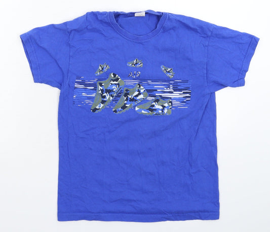 Preworn Boys Blue   Basic T-Shirt Size 10-11 Years