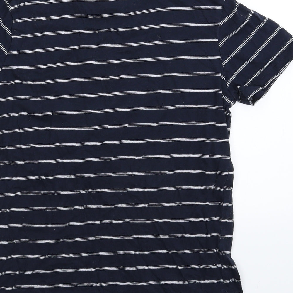 POP Boys Blue Striped  Basic T-Shirt Size 12 Years