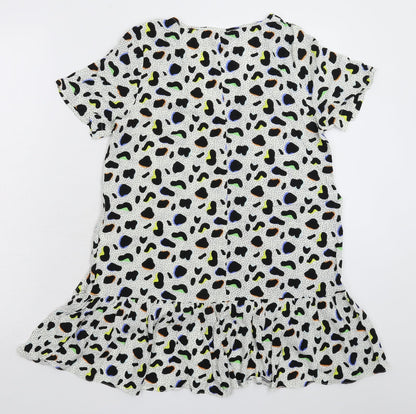 Back view of ASOS women’s multicoloured basic blouse, size UK 6