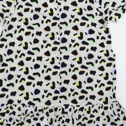 Brand and care label for ASOS women’s multicoloured basic blouse, size UK 6