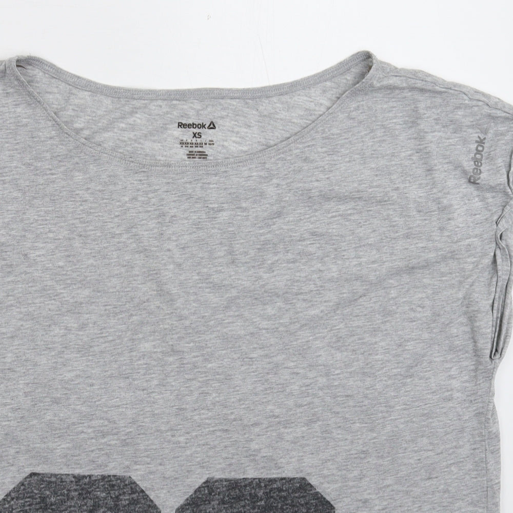Reebok Womens Grey   Basic T-Shirt Size XS