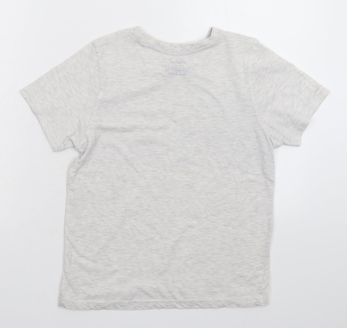 Rebel Boys Grey Geometric  Basic T-Shirt Size 11-12 Years