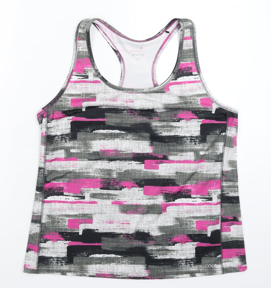 Papaya Womens Multicoloured Geometric  Jersey Tank Size L