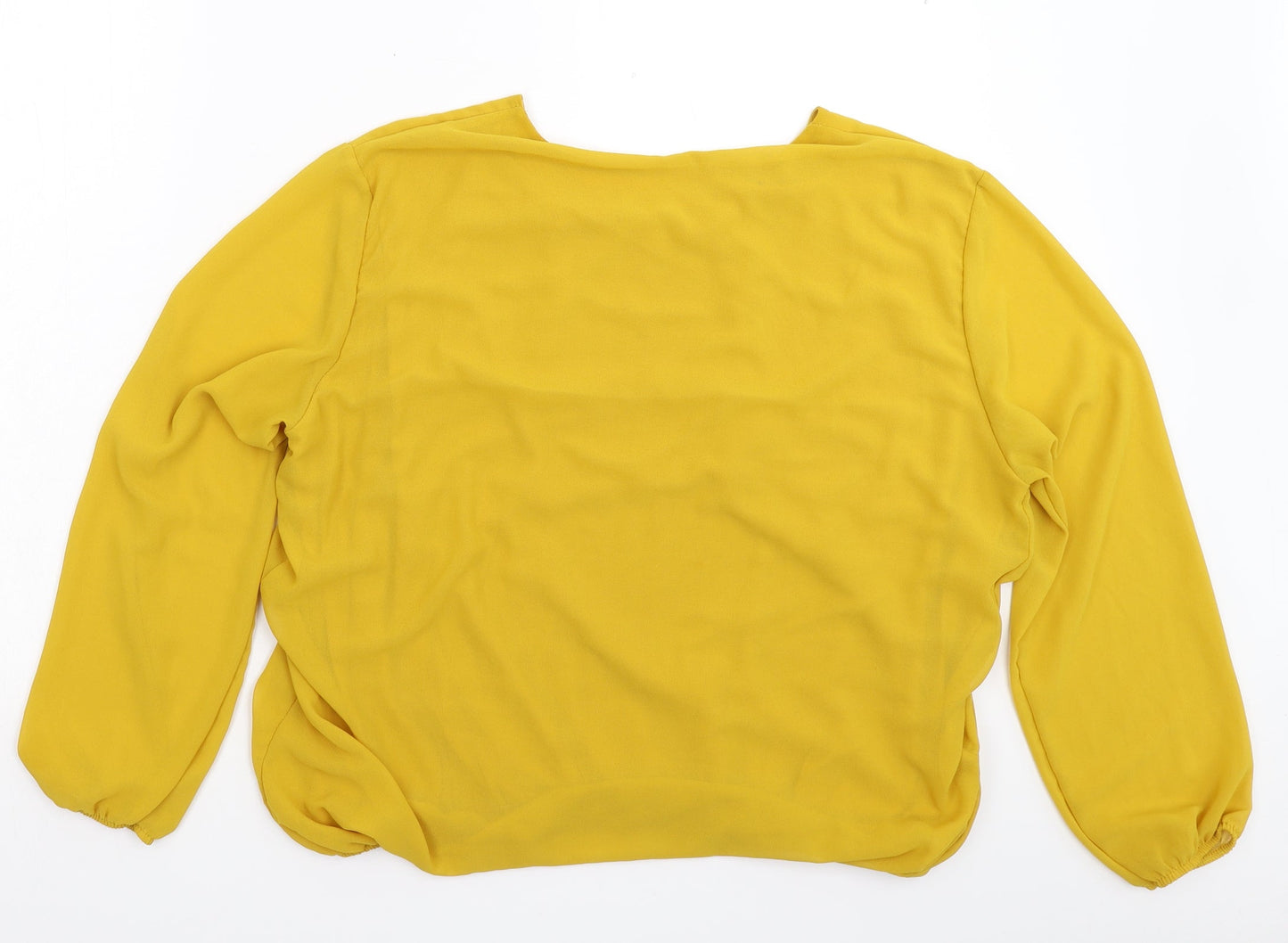 Preworn Womens Yellow   Basic Blouse Size 2XL