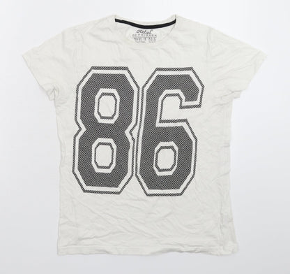 Additional front view of Rebel boys’ white basic t-shirt, size 10-11, years