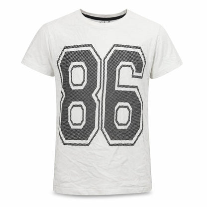 Front view of Rebel boys’ white basic t-shirt, size 10-11, years