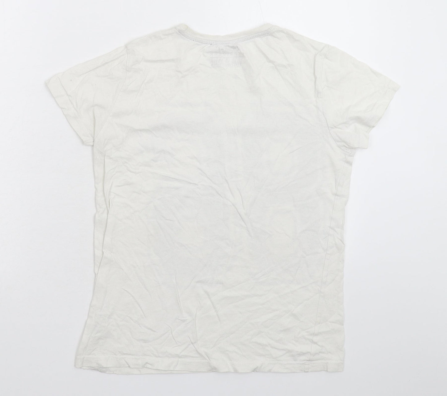 Rebel Boys White   Basic T-Shirt Size 10-11 Years