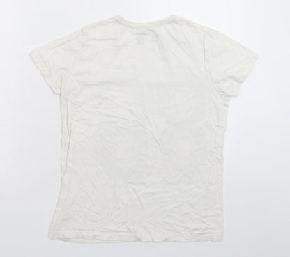 Back view of Rebel boys’ white basic t-shirt, size 10-11, years