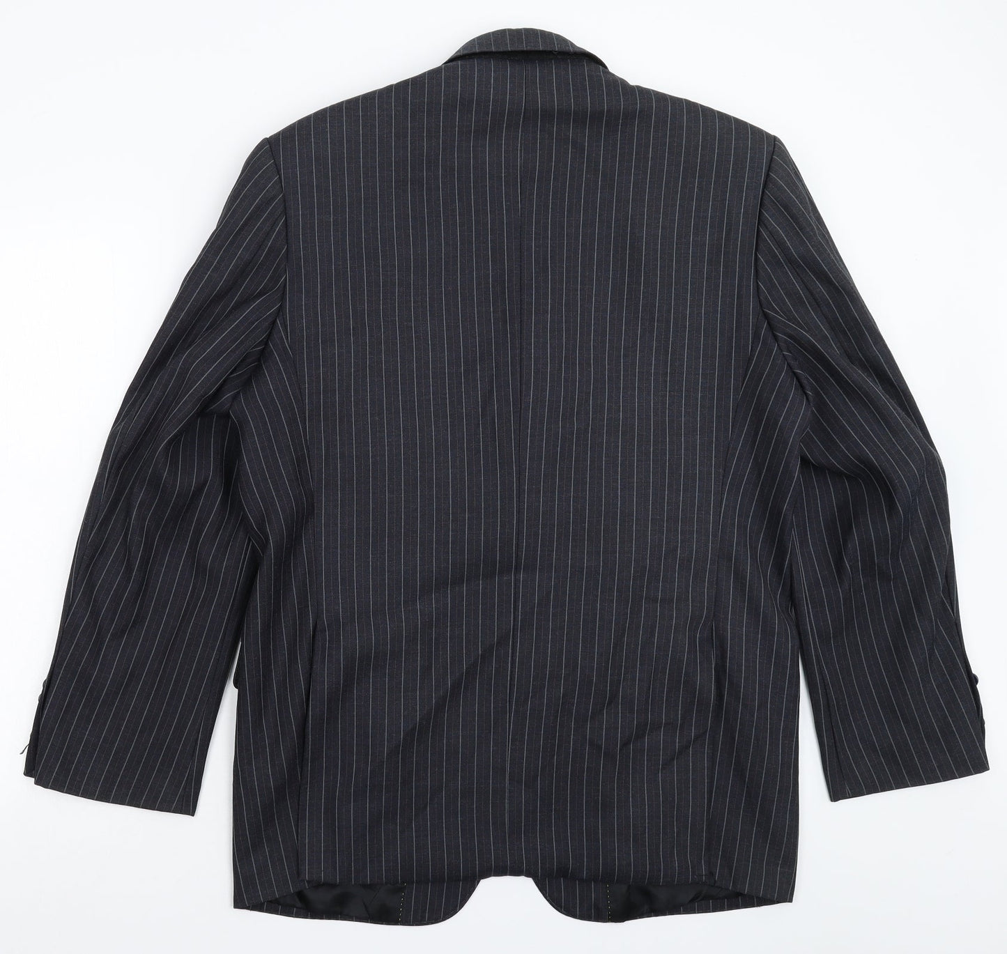 DPFG Mens Blue Striped  Jacket Suit Jacket Size 40