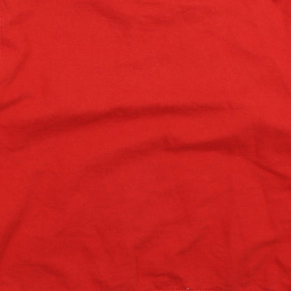 Mommamakes Mens Red   Pullover Sweatshirt Size L