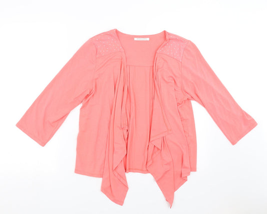 Anna Rose Womens Pink   Cardigan Jumper Size M
