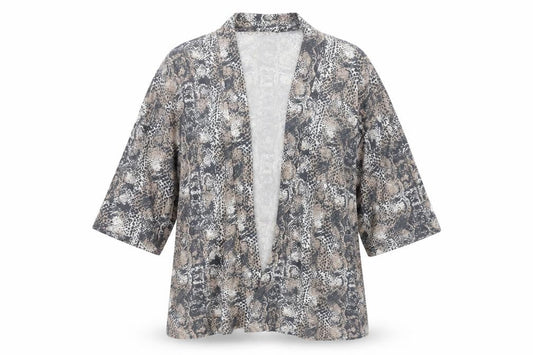 Next Womens Grey Animal Print  Cardigan Jumper Size 12