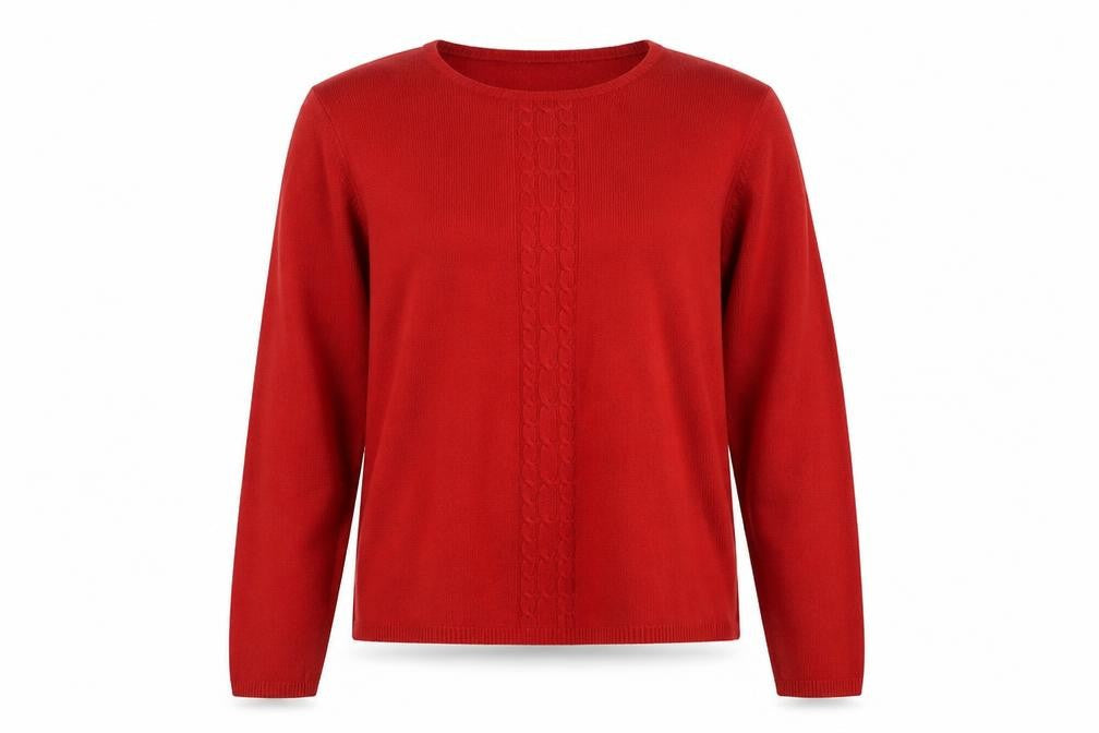 ALEXARA Womens Red  Knit Pullover Jumper Size L