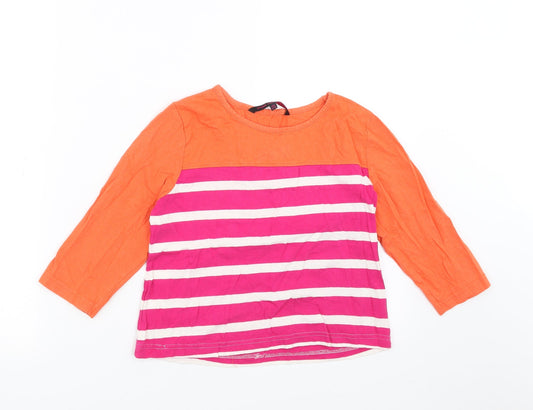 Store Twenty One Girls Pink Striped  Basic T-Shirt Size 11-12 Years