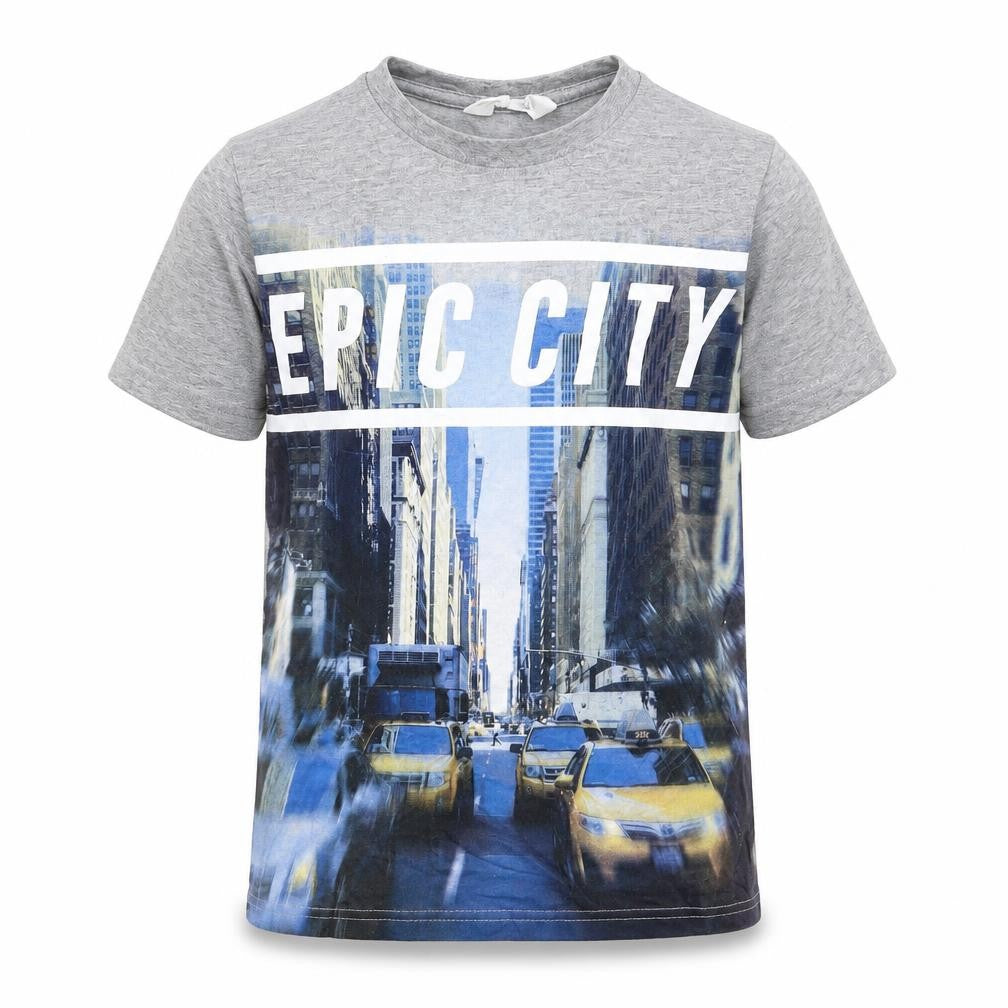 H&M Boys Grey   Basic T-Shirt Size 8-9 Years  - epic city