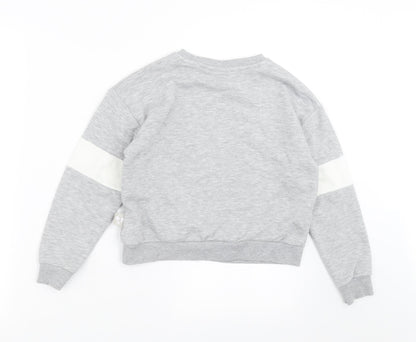 Preloved Primark Girls Grey   Pullover Sweatshirt Size 9-10 Years  - Mickey mouse - Back