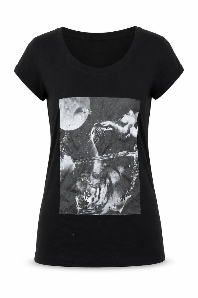Bella + Canvas Womens Black   Basic T-Shirt Size M