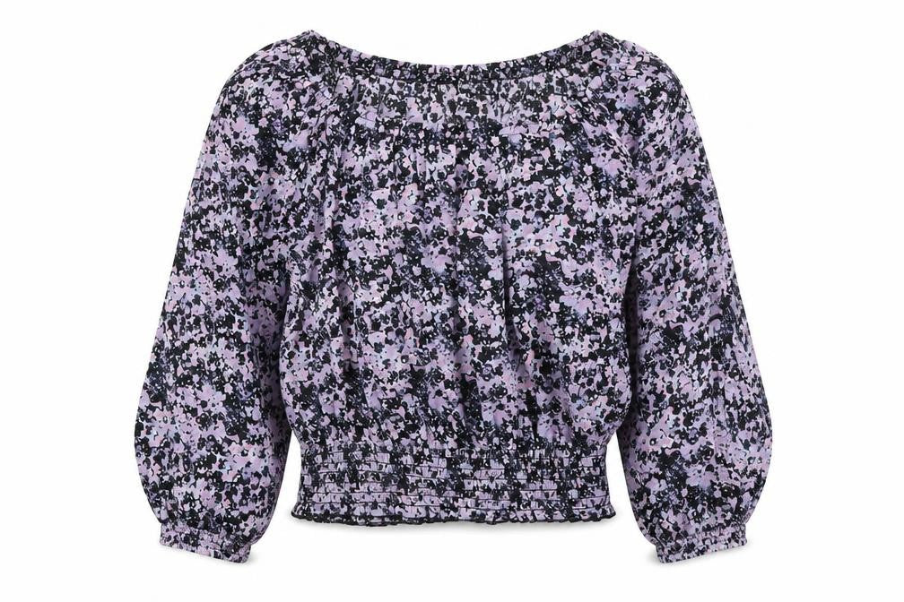 H&M Womens Black Floral  Basic Blouse Size 10