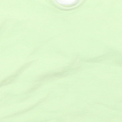 Brand and care label for George girls’ green basic t-shirt, size 6-9, months