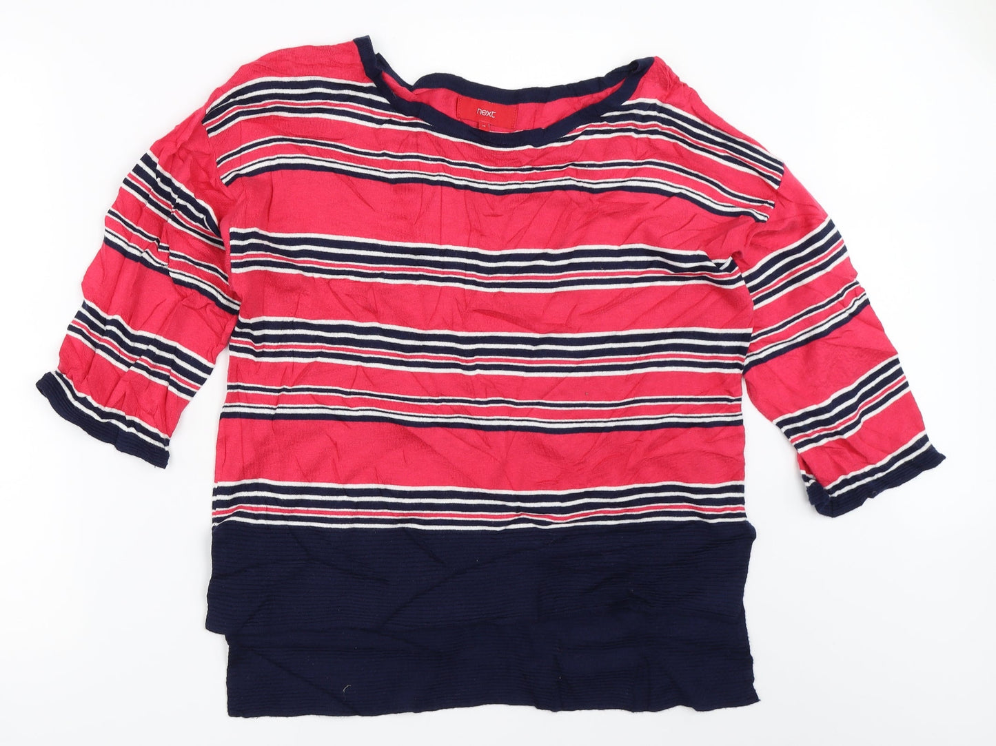 NEXT Womens Pink Striped  Pullover Jumper Size 10