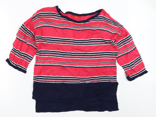 NEXT Womens Pink Striped  Pullover Jumper Size 10