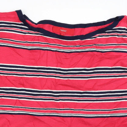 Next Womens Pink Striped  Pullover Jumper Size 10